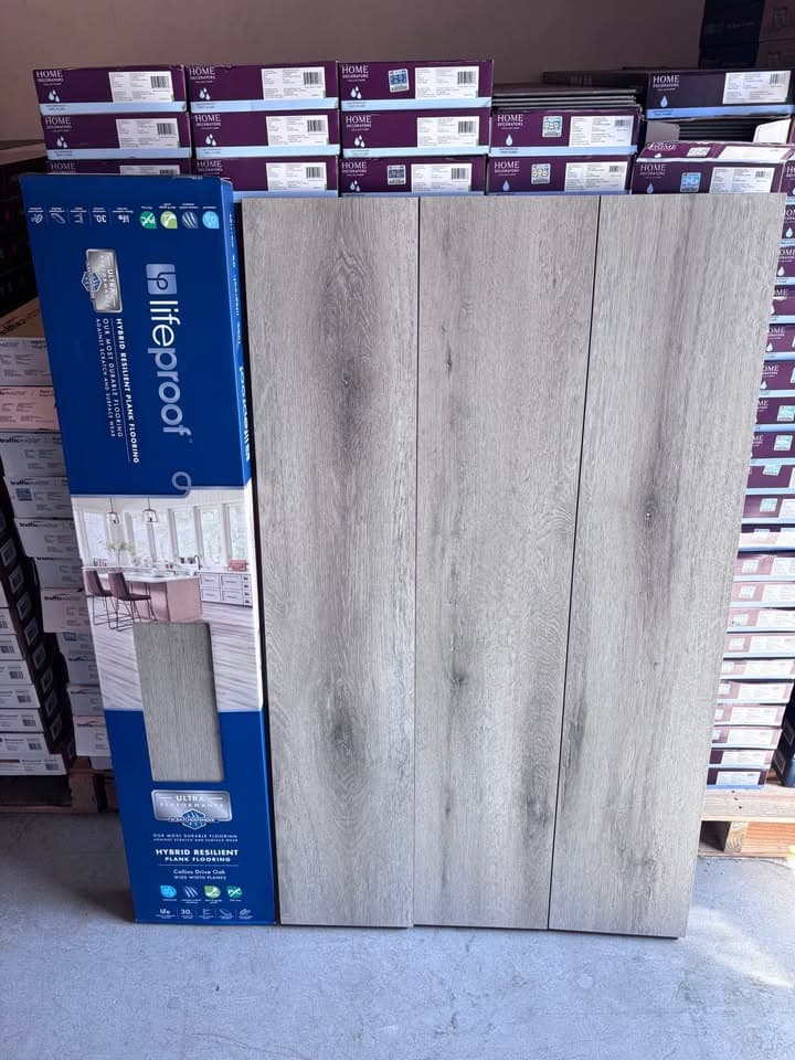 Collins Drive Oak 9.4 in. W x 48 in. L Waterproof Hybrid Resilient Flooring — photo 3