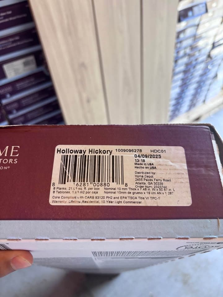 Holloway Hickory Blonde 12 mm T x 7.5 in. W Waterproof Laminate Wood Flooring — photo 7